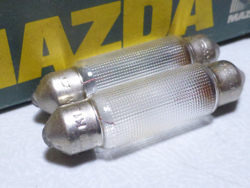 2 NOS ampoule Mazda éclairage vintage  12V 7W SV 8,5 Bulb 10x42 mm navette ..
