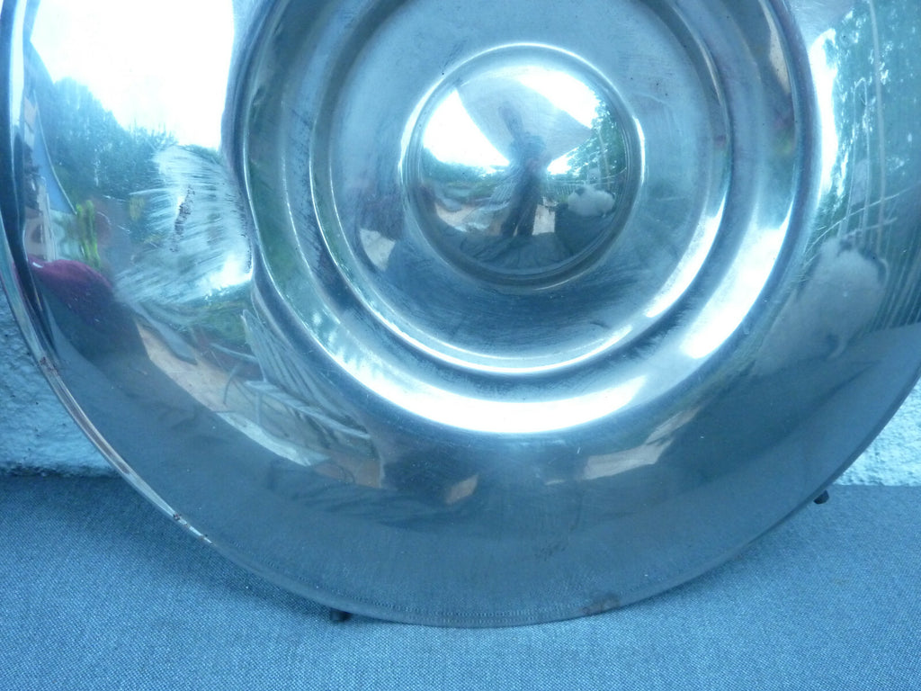 2 anciens vintage ENJOLIVEUR DE ROUE chromé  360mm