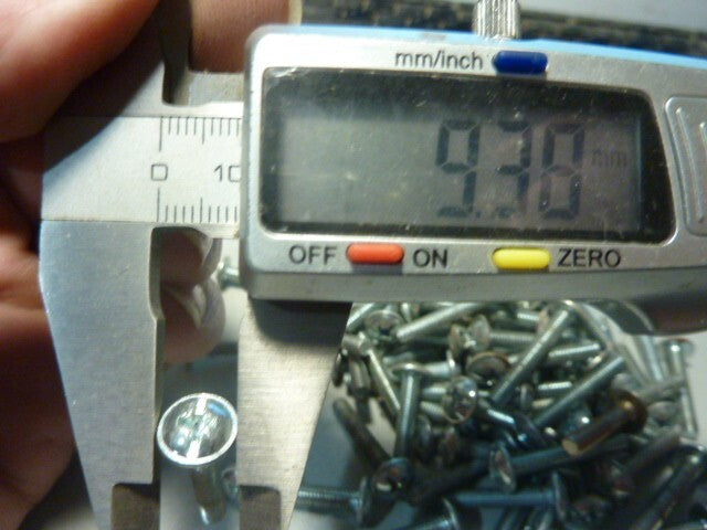 34 VIS DE POIGNEE M4 MEUBLE ACIER ZINGUE LONGUEUR BOUTON Serrure