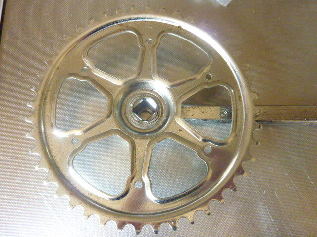 NOS original Pédalier 44 dents 170 chromé THUN  vintage old bicycle crankset
