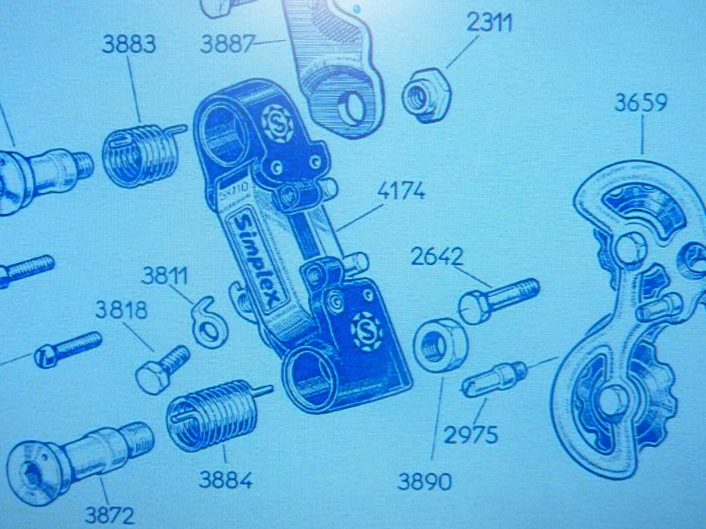 NOS 1 butée  SIMPLEX 2975 velo vintage old bike derailleur SO SX SJ LJ