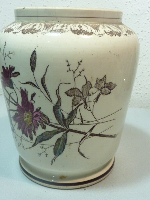 Vase pot a sucre céramique faïence A. H. ANNABURG  zucker GERMANY -  1874 - 1923