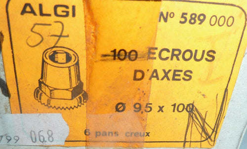 2 écrou Boulon pour axe de roue  velo 9.5x100 algi