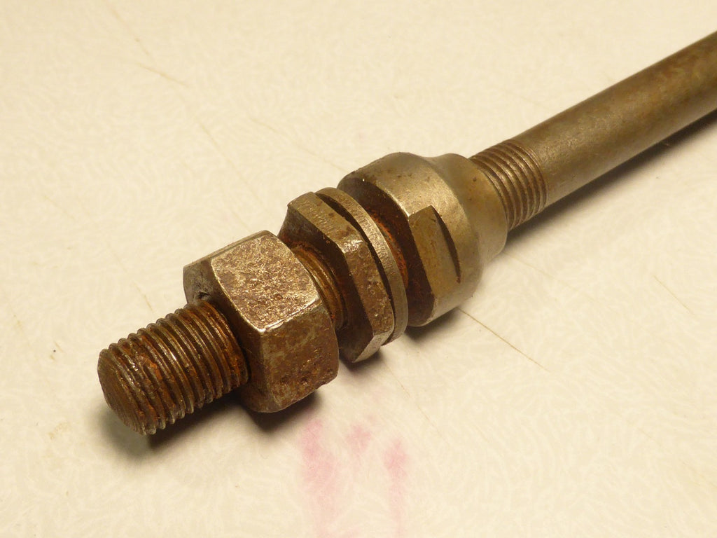 ancien axe velo cyclo  9.5x1.00 mm longueur 165 mm vintage
