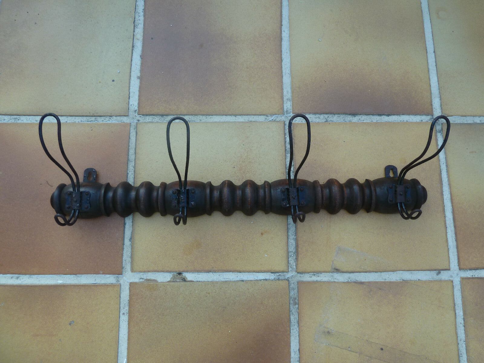 Rustique Ancien PORTE MANTEAUX bois tourné  Bistrot loft brasserie atelier deco