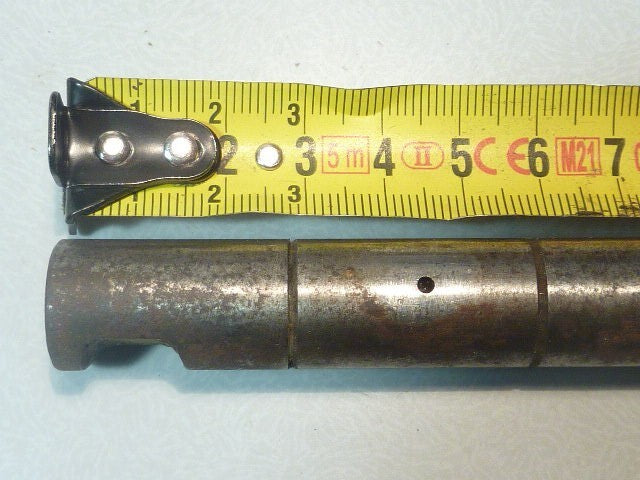 Axe pédalier longueur 178 mm diamètre 16 mm gorges pour circlip MBK motobecane