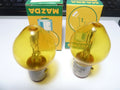 NOS 2 ampoules MAZDA éclairage vintage  12V 18/18 W BA 20 d jaune Bulb BA20d