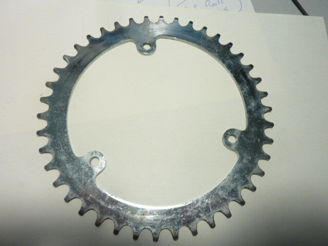 vintage CHAINRING  - 42 - Plateau acier chromé trous de Ø 6 mm