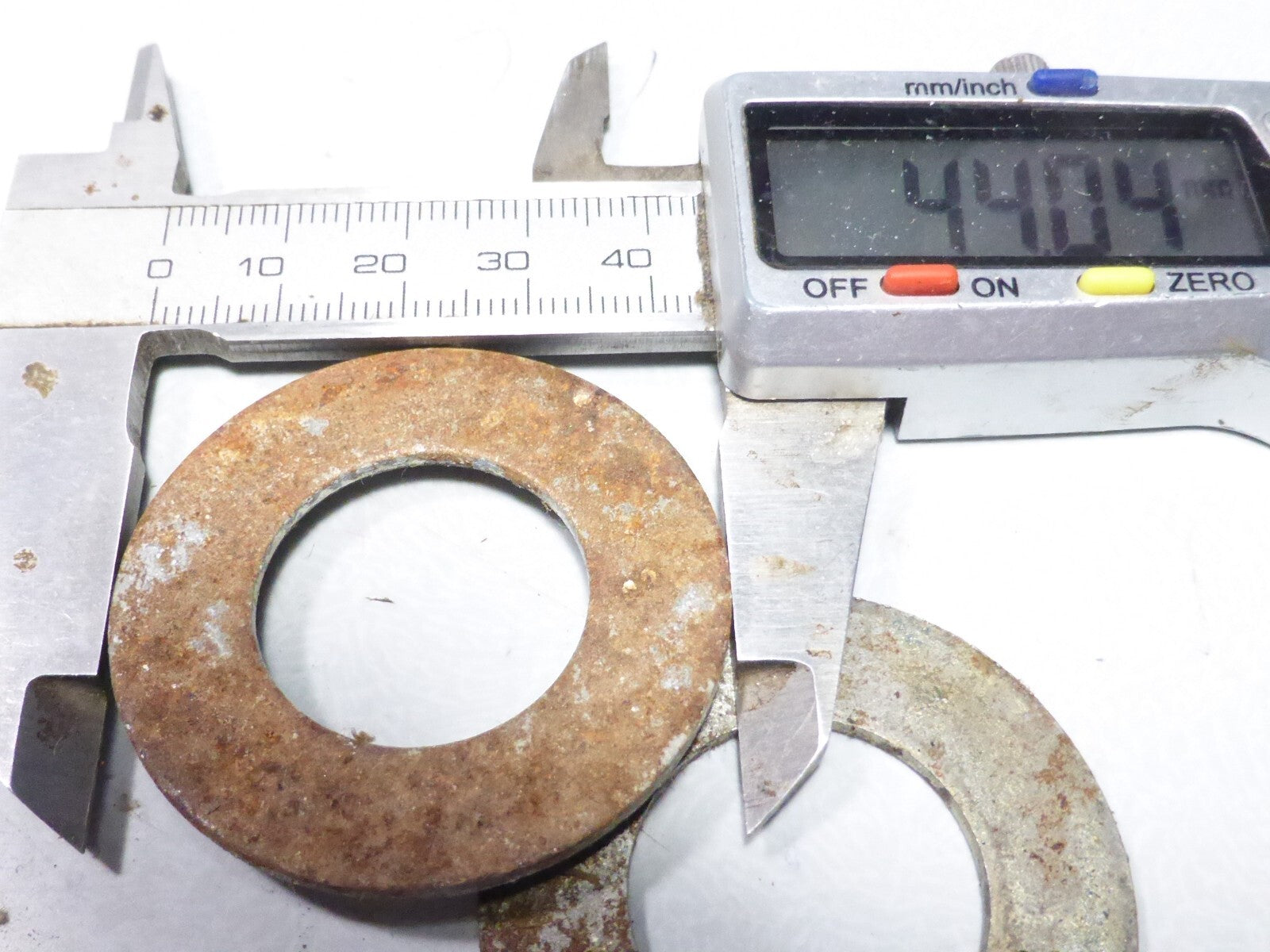 2 RONDELLE PLATE ACIER DIAM  44x24 mm  épaisseur 2 mm