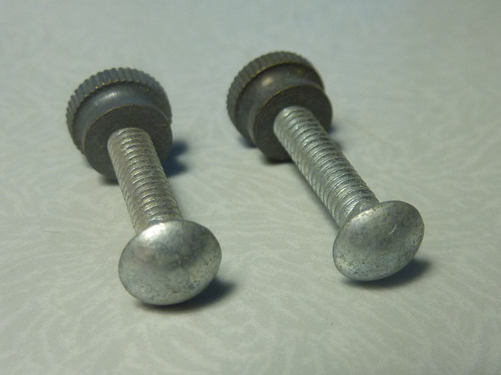 NOS neu ancien molette tète ronde  méplat 2 vis bolt screw acier  vintage