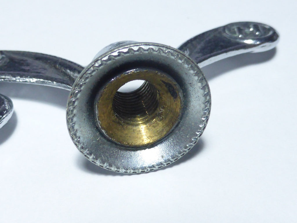 ✨NOS Neu neuf 2 Écrous Papillon Vélo Ancien laiton Huret Wing Nuts 8 mm Vintage✨