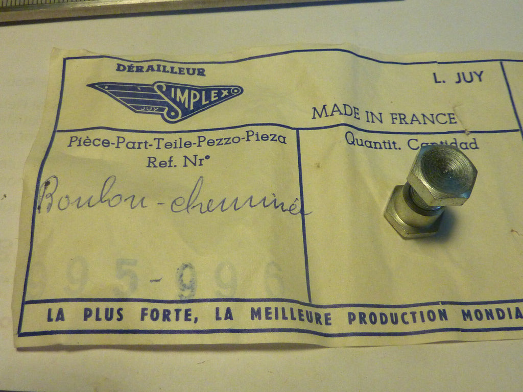NOS SIMPLEX # 995-996 boulon cheminéé pedalier velo vintage crankset screw