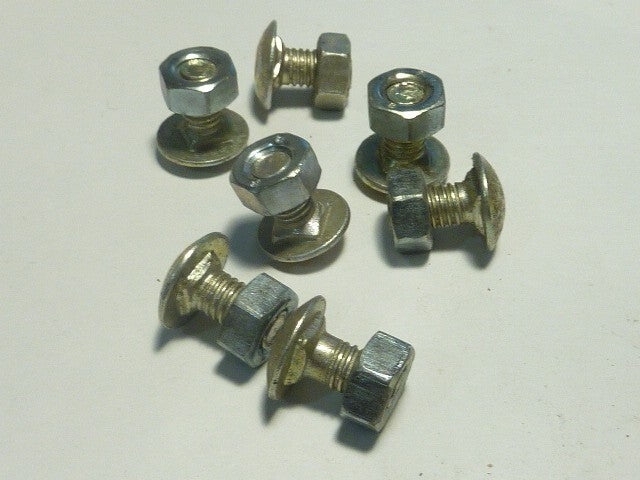 NOS 7 tète ronde bombé méplat  vis bolt screw acier  boulon vintage