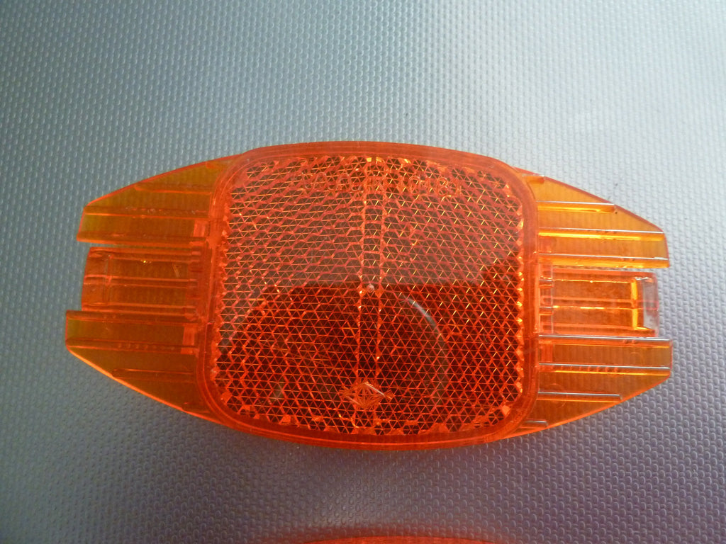 2 reflecteurs orange de roues de velo  catadioptre