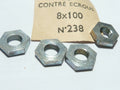 NOS Écrous mince 8x100 M8 épaisseur 3,5 mm 6 pans de 14 mm contre écrou tendeur