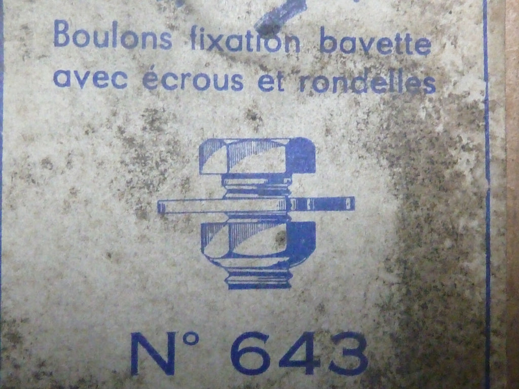 NOS 2 boulons fixation de bavette solex velo motobecane mbk Peugeot vintage