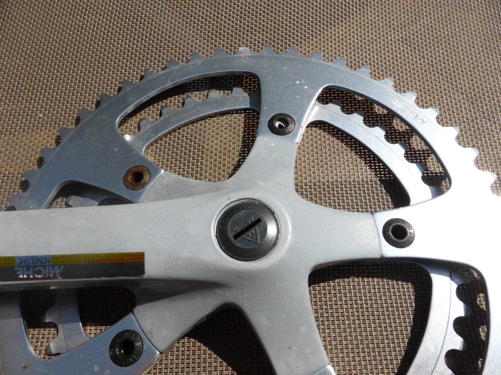 NOS Miche Monolithic Bicycle Crankset Double chainring 52-42
