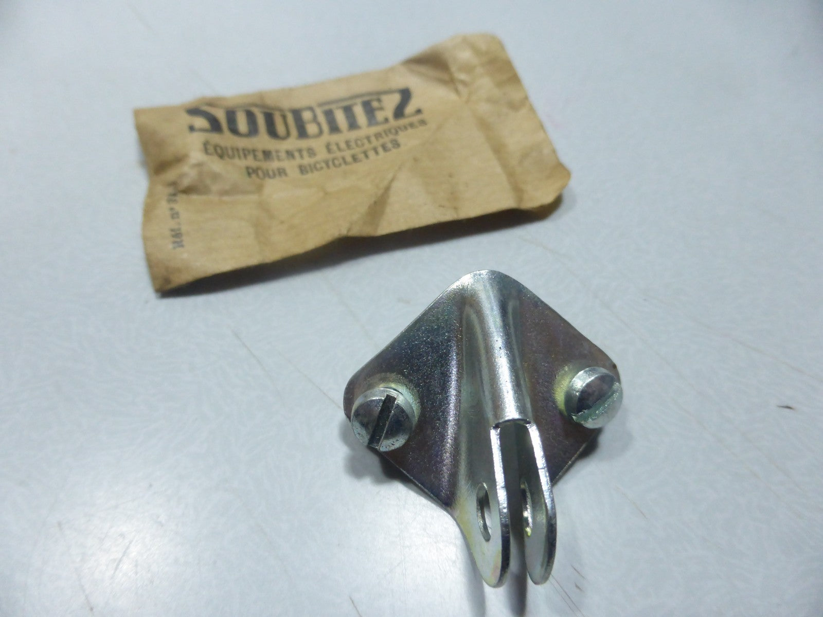 ✨ NOS neu Support attache Phare CIBIÉ SOUBITEZ Vélo Vintage Made in France✨