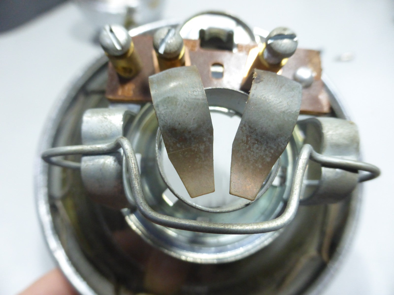 Ancien Phare Feu Arrière chromé HELLA 2-22865 Vintage Moto Mobylette Ø 107mm