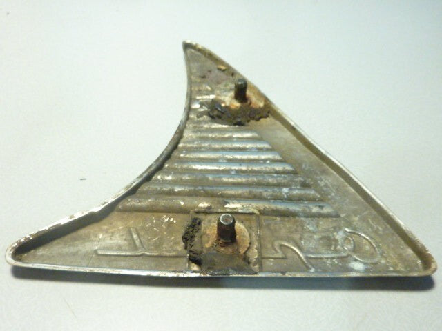 2 cache emblème triangle chromé Opel vintage old antique