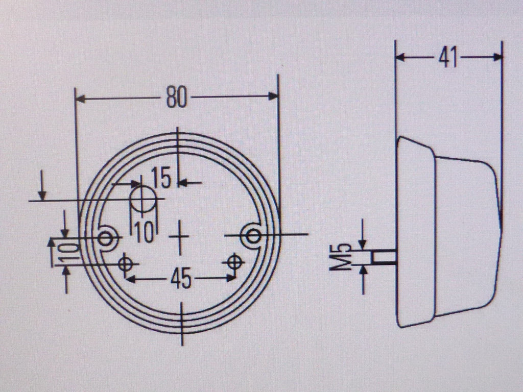 HELLA Feu de position 2PF 001 259-631  80mm 41mm