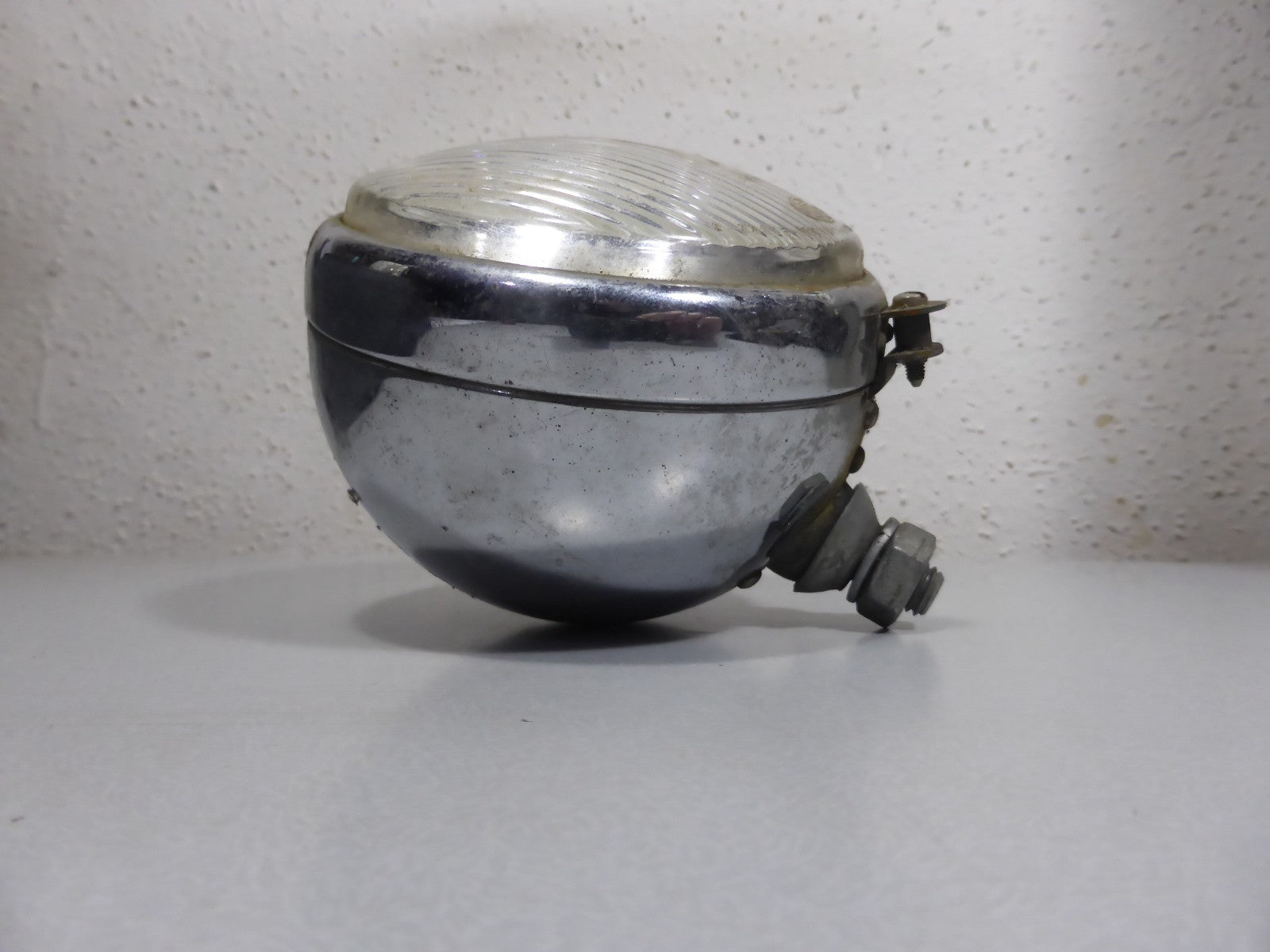 Ancien Phare Feu Arrière chromé HELLA 2-22865 Vintage Moto Mobylette Ø 107mm