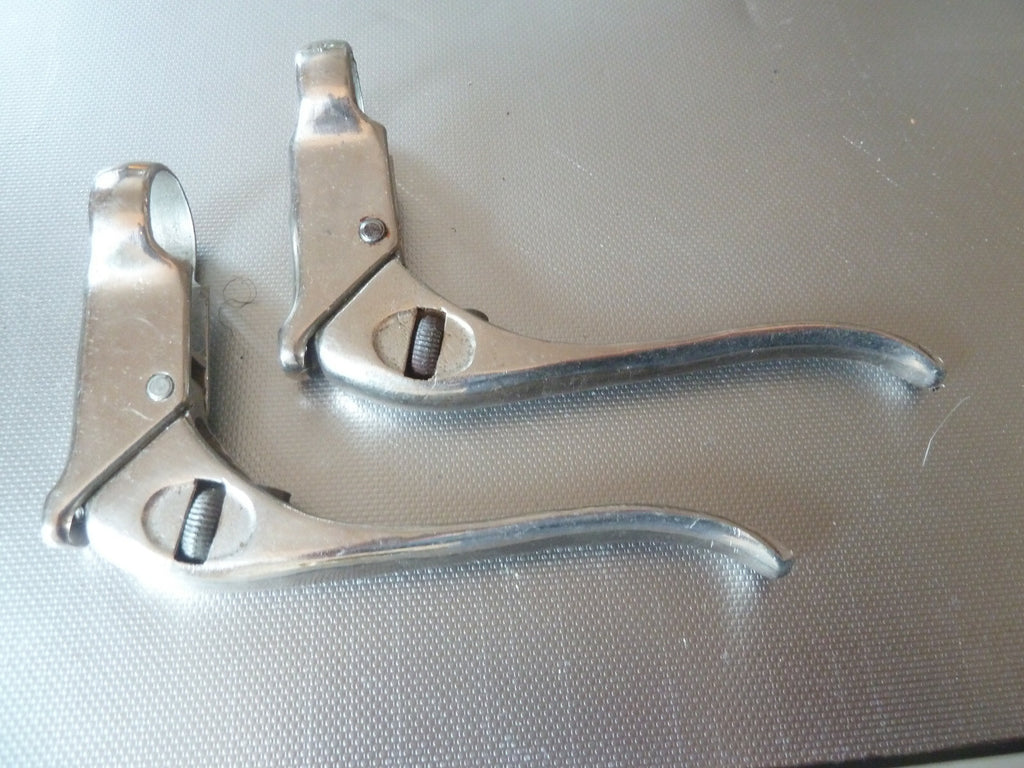 NOS neu rare superbes Poignées leviers de vélo alliage et acier  cyclomoteur