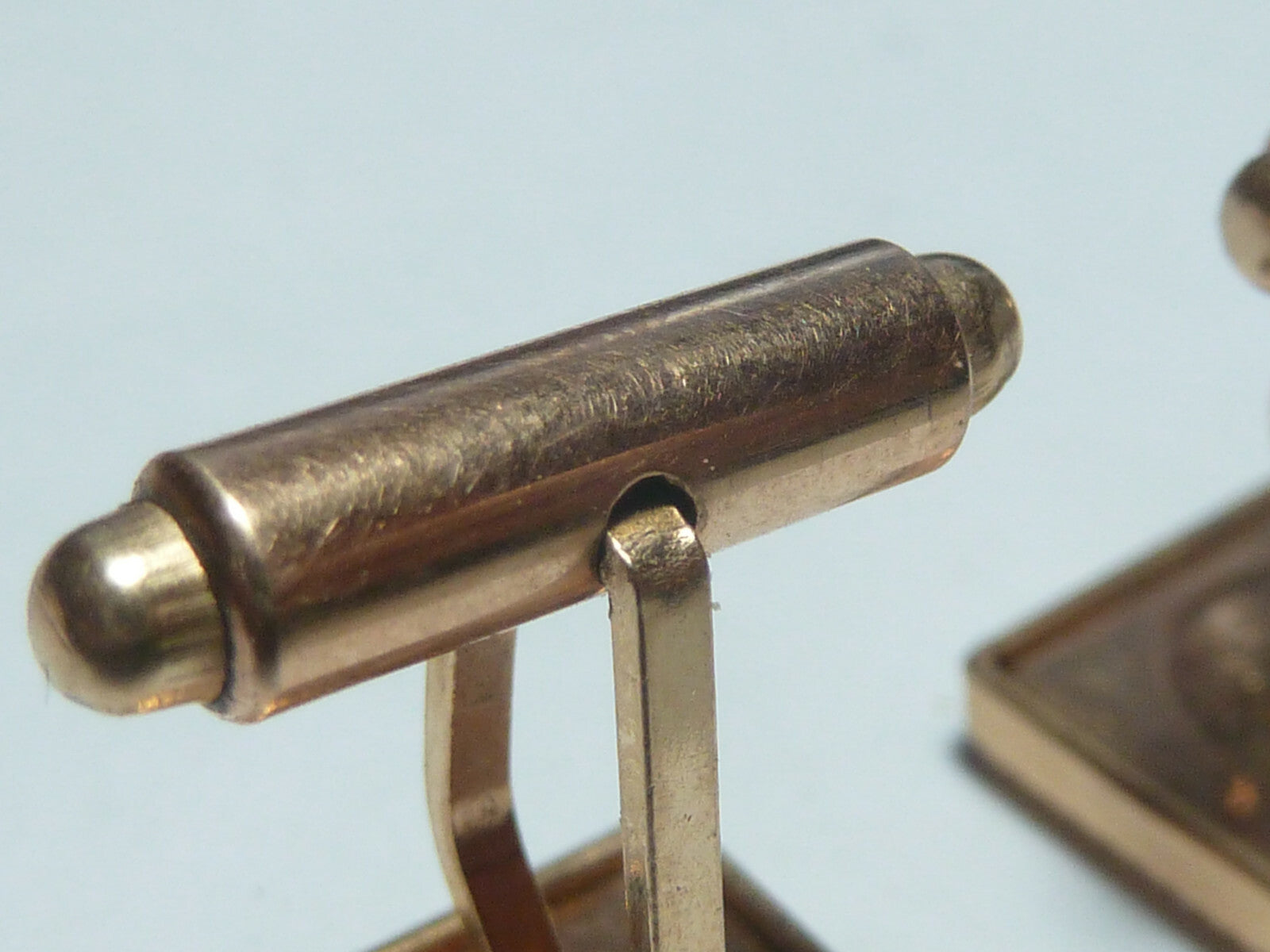 Paire Boutons Manchettes signés MURAT plaqué or vintage 1950
