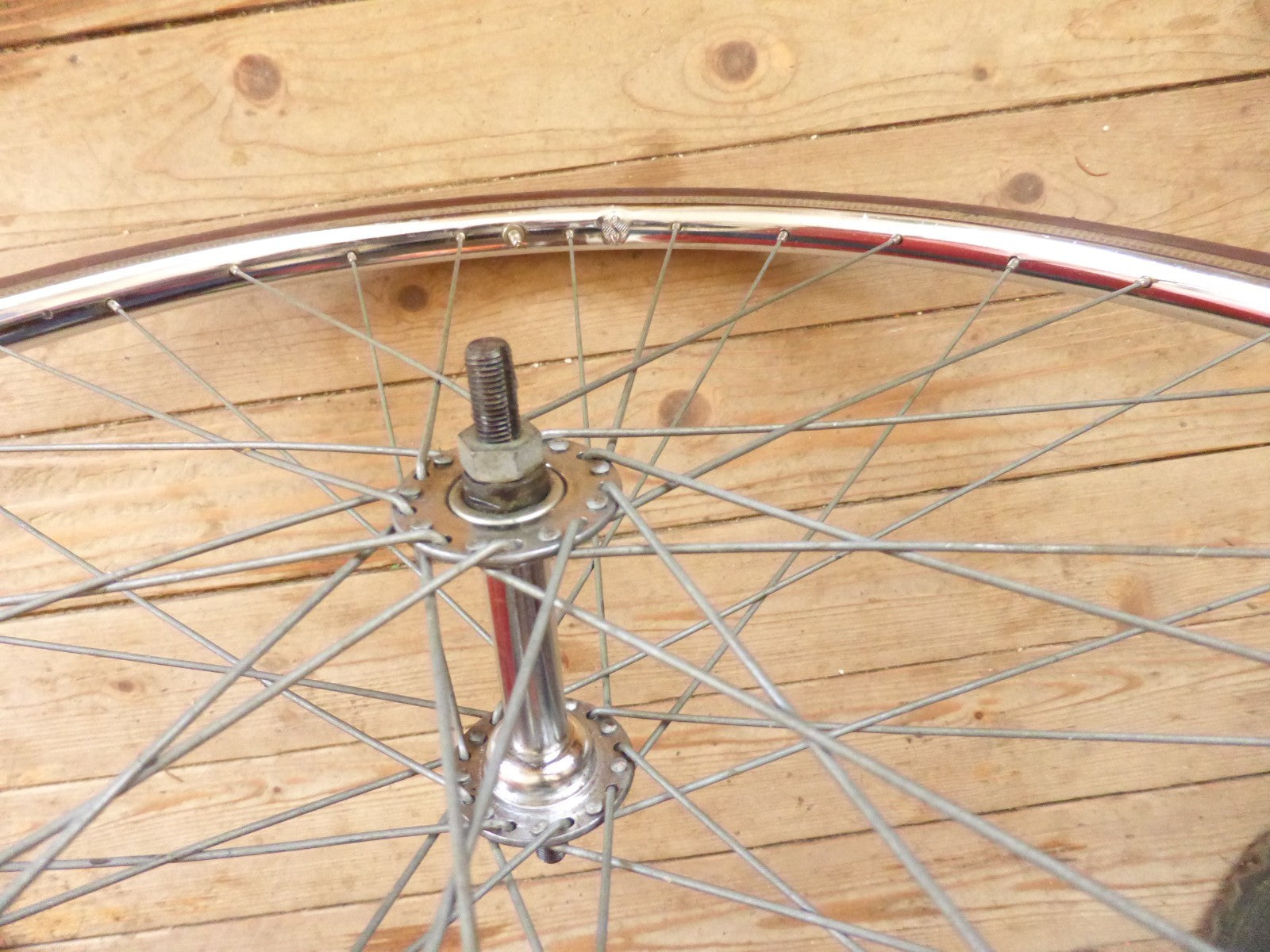✨NOS Roue avant velo vintage 650A (590) – 1975 – jante chromée - pneu Michelin✨