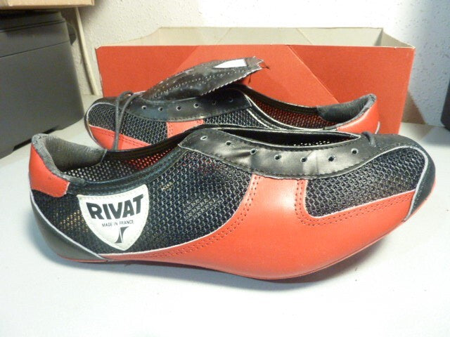 NOS Chaussures cyclisme ancienne RIVAT  523 HUEZ Made in France taille 37 / 38