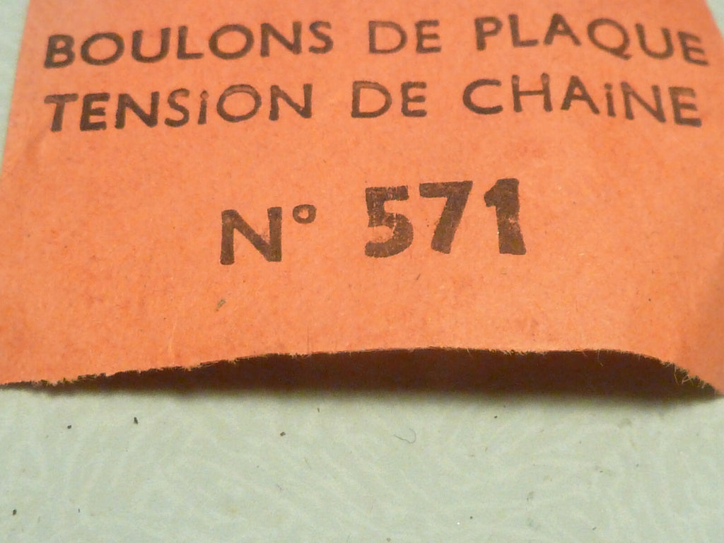 NOS 1 ancien boulon plaque tension de chaine Peugeot meplat motobecane vintage