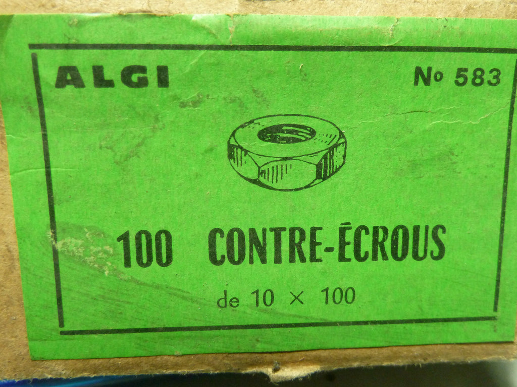 ✨ Ancien stock NOS 2 Contre-écrous de moyeu Algi M10 x 1 Cyclomoteur mobylette✨