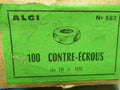 ✨ Ancien stock NOS 2 Contre-écrous de moyeu Algi M10 x 1 Cyclomoteur mobylette✨