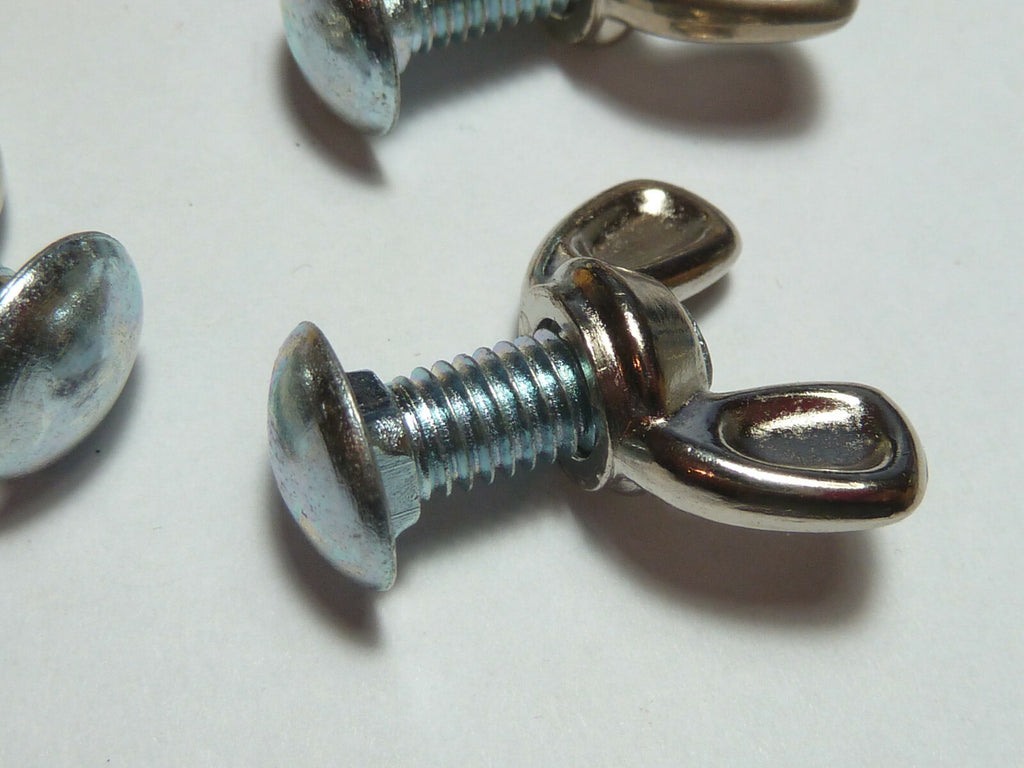 ✨ NOS 4 Vis Papillon Écrous Oreille vintage ancien stock vis 6x16 mm garde boue✨