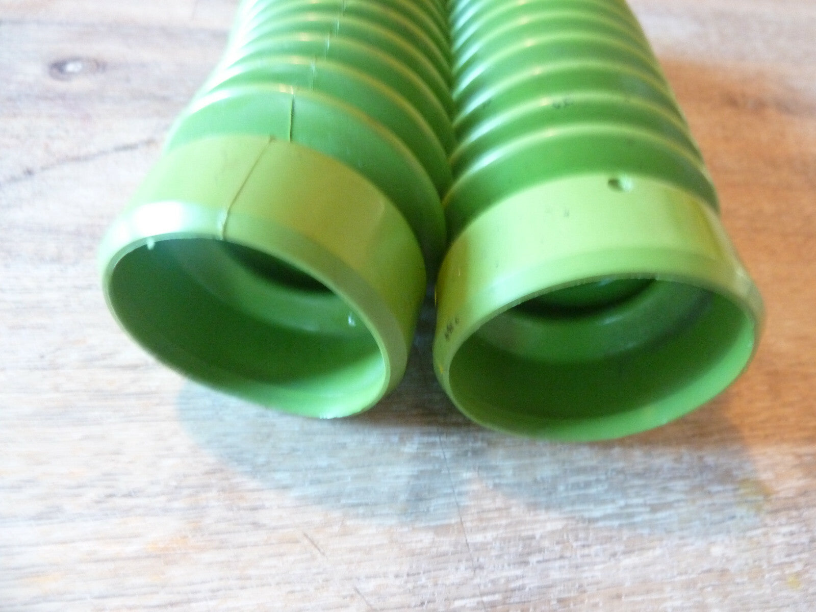 Ancien vintage 2 soufflet fourche vert moto racer ancienne