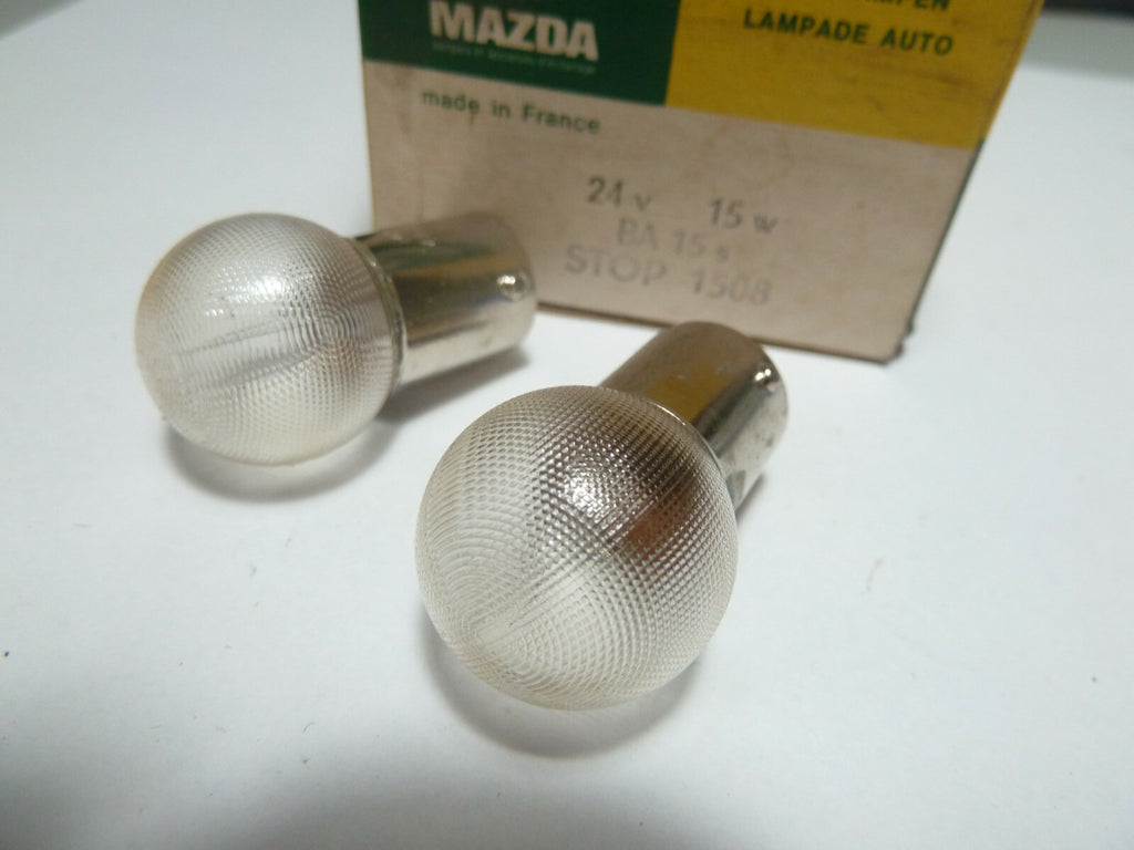 2 Ampoule MAZDA 24V 15W BA15s  ancien stock 24 V 15 W BA 15 s