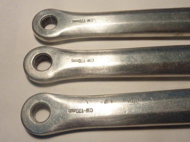 3 manivelles Pédalier vintage CW  170 mm  9/16 manivele gauche