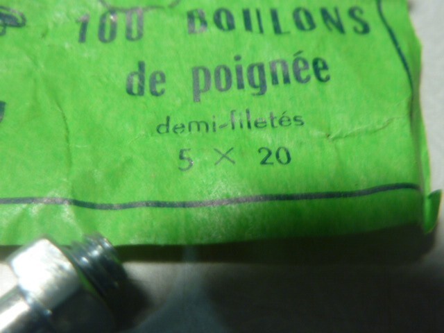 ✨ 2 Vis poignée Algi – Vis couronne M5 x 20 – Avec méplat – NOS Made in France ✨