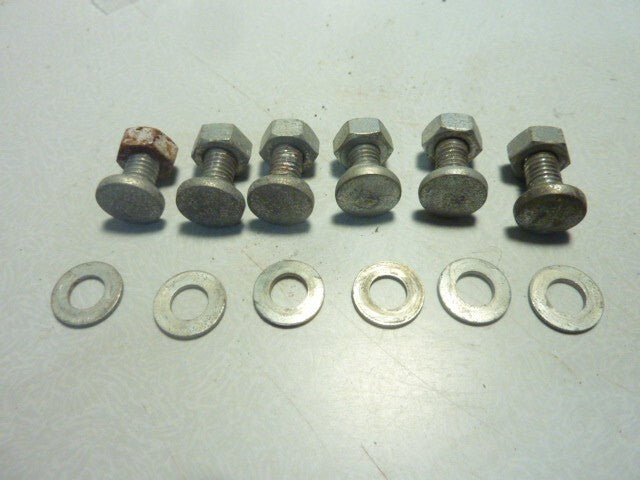 tète ronde méplat 6 vis bolt screw acier  vintage