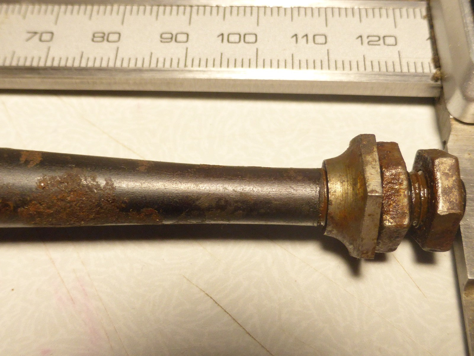 NOS neu vintage 1 Axe pédale droite 124 mm neuf ancien stock  vélo cyclo 9/16