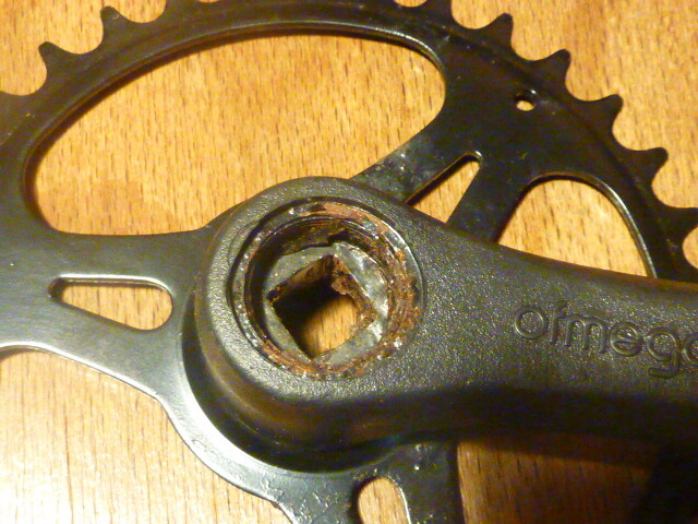 130 mm Pédalier 35 Dents Vintage noir  ofmega 35 teeth crankset BMX enfant