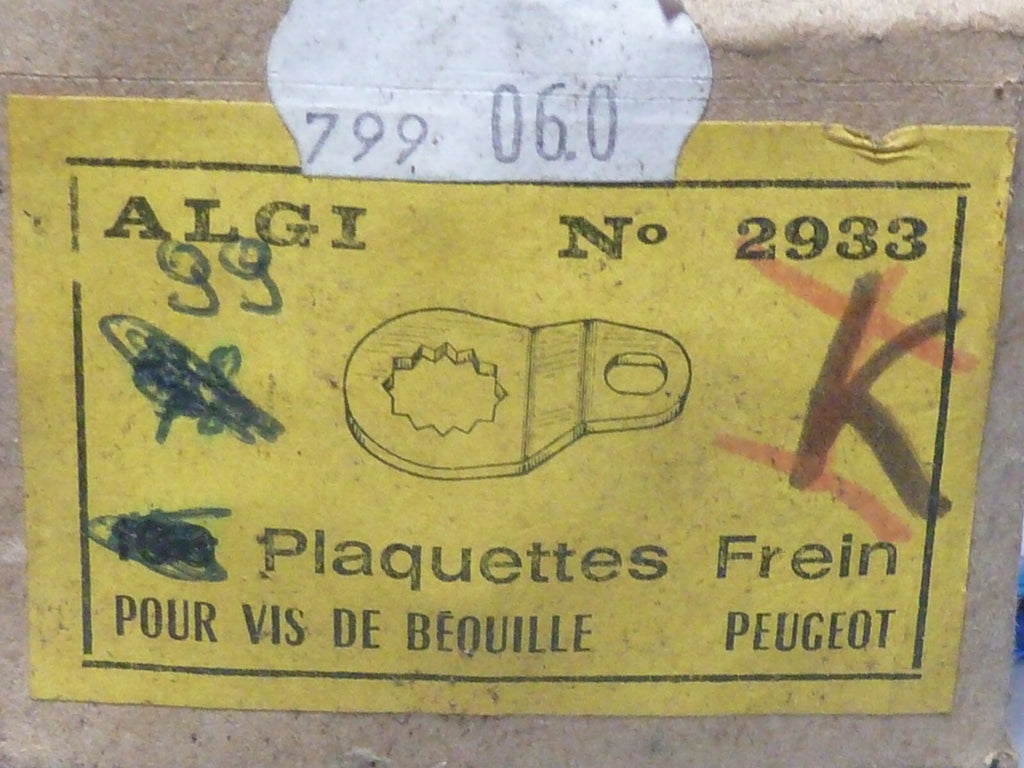 ✨ ALGI 2933 – Plaquette arrêtoir de vis de béquille | NOS | Peugeot 103 ✨