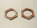 2  écrou boîtier de pédalier  BMX vintage 22 mm