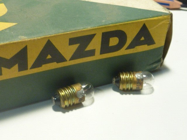 2 AMPOULE jaune vintage mazda  VIS 12V 0.04 A sph 9.75 feu arrière cyclomoteur