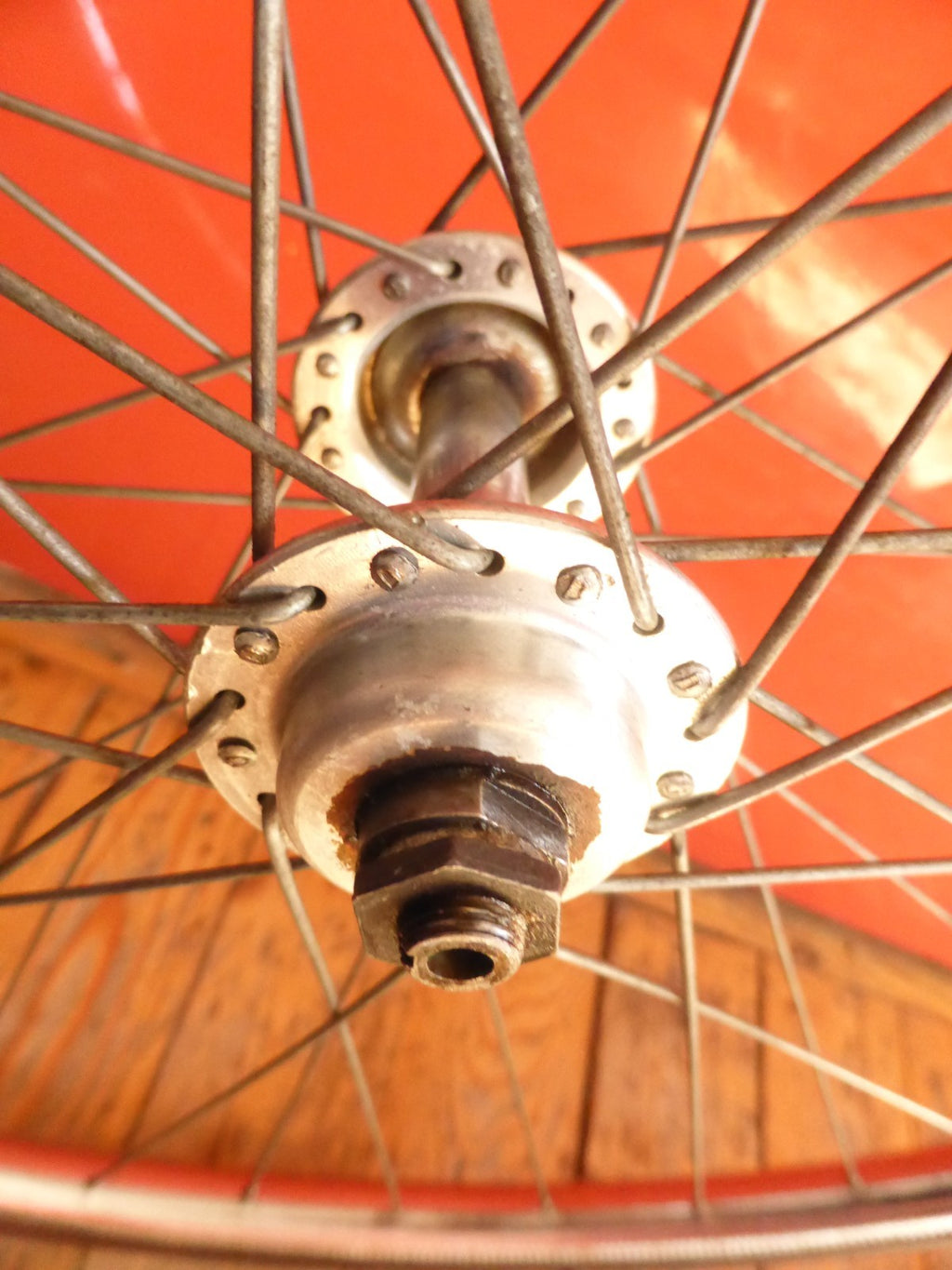 ✨ NOS Roue arrière velo vintage 700C (622) – SAMIR SAMINOX 1984 ✨