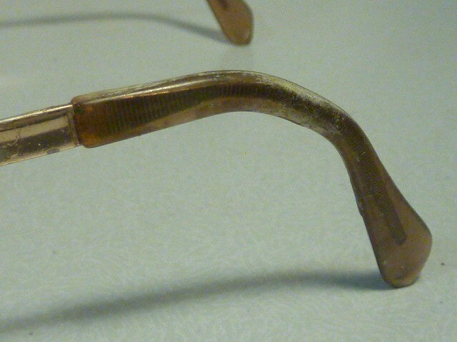 AUTHENTIQUE vintage 1960 PLAQUEE OR LUXOTTICA 18K paires lunette de vue LUNETTES