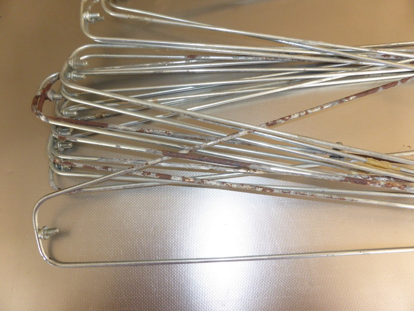 ✨ NOS lot 16 tringles de garde boue 350 mm Ø 3.5 mm acier vélo vintage 45 mm✨