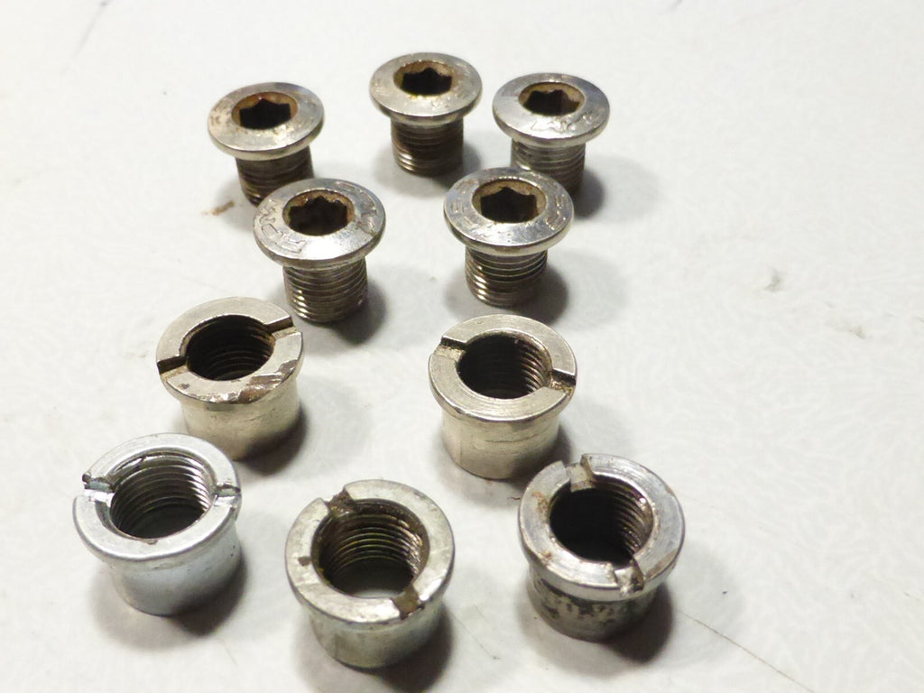 lot de 5 Vis  vélo pédalier chromé RPM  motobecane peugeot vintage