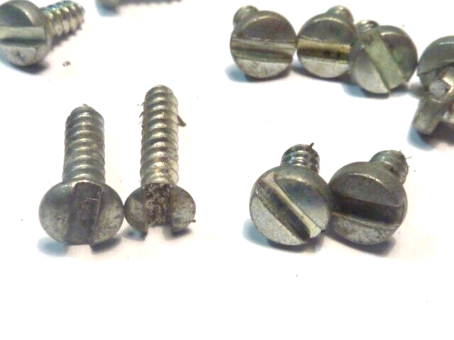 lot vintage  vis téte ronde fendue attache  cabochon support de phare  de vélo