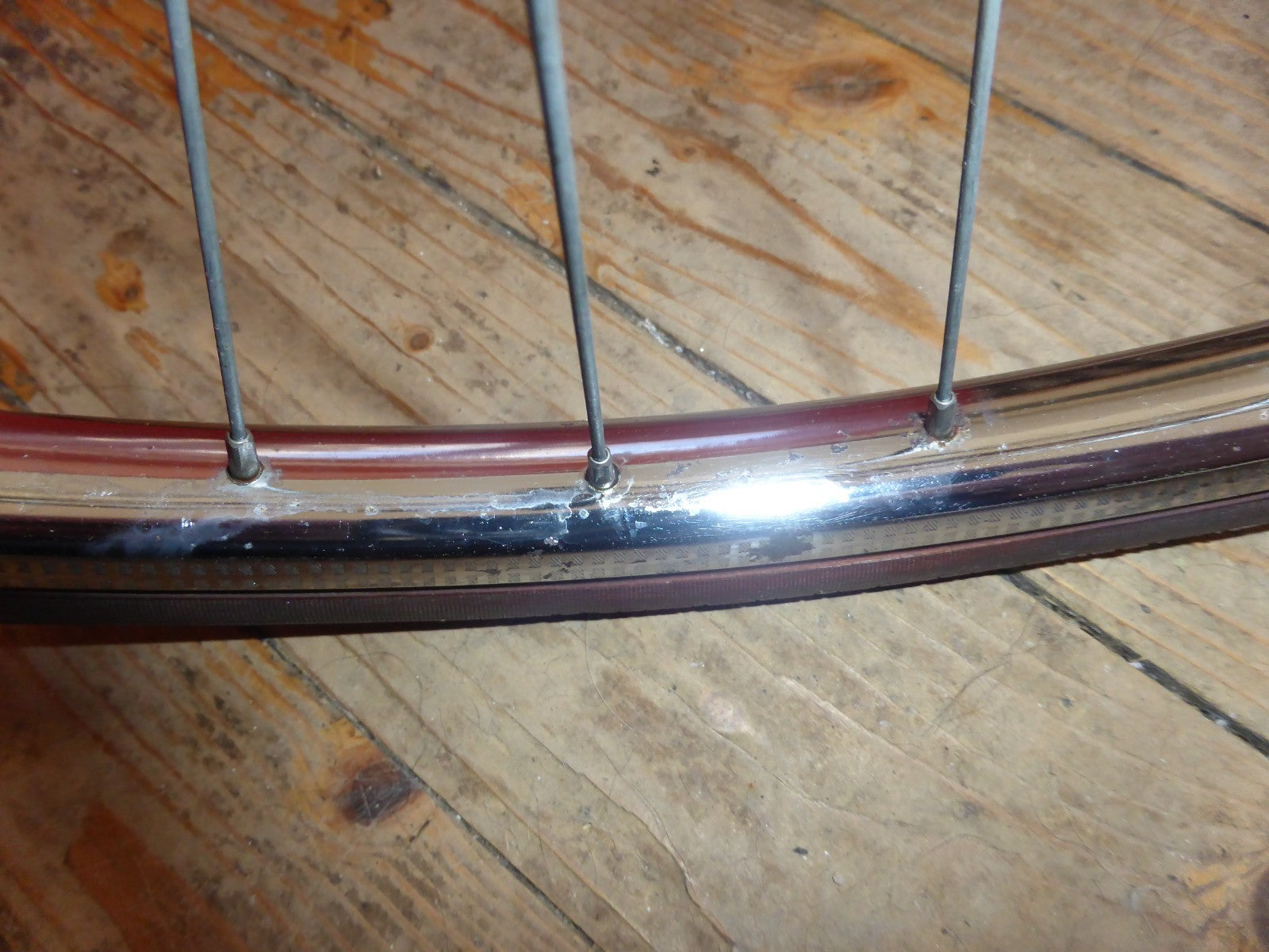 ✨NOS Roue avant velo vintage 650A (590) – 1975 – jante chromée - pneu Michelin✨